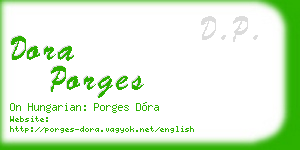 dora porges business card
